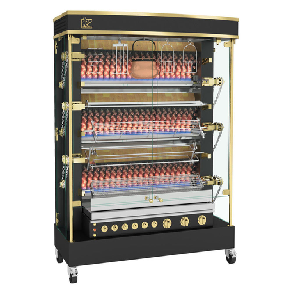 Rotisol MF1375-6G-LUX_LP MasterFlame 'Rustic-Style' Rotisserie Oven Gas Floor Model