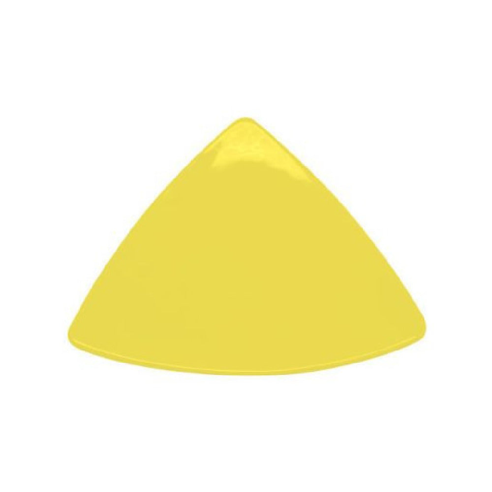 CAC China TRG-9-Y Festiware Plate 8-1/2"L X 8-1/2"W X 1"H Triangular