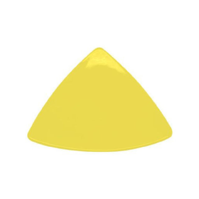 CAC China TRG-9-Y Festiware Plate 8-1/2"L X 8-1/2"W X 1"H Triangular