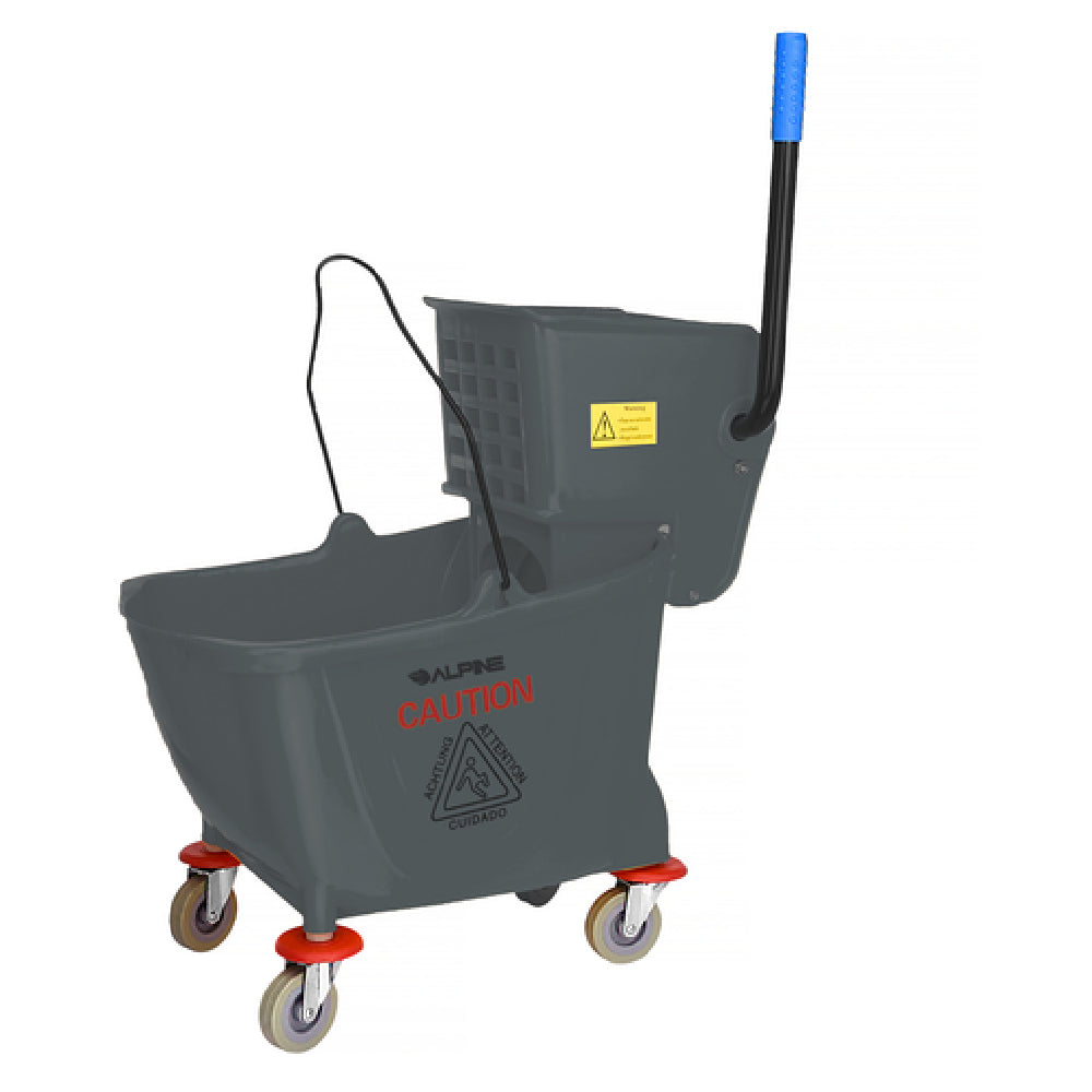 Alpine Industries ALP462-GRY Mop Bucket Combo 36 Qt. 15" X 25" X 36"