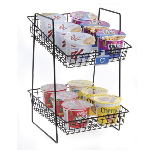 Hubert 61018 - Basket Display Stand, 2-tier, 10-1/4" X 13" X 17-1/2"H