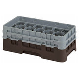 Cambro 17HS434167 Camrack® Glass Rack With (2) Soft Gray Extenders Half Size