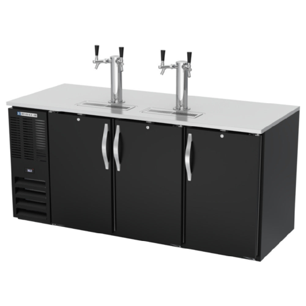 Beverage Air DD72HC-B - Draft Beer Cooler, 72"W X 30-3/8"D X 49-5/16"H, 23.643 Cu. Ft.