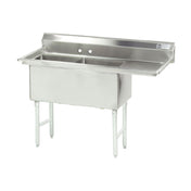 Advance Tabco FS-2-1818-18R Fabricated Sink 2-compartment 18" Right Drainboard