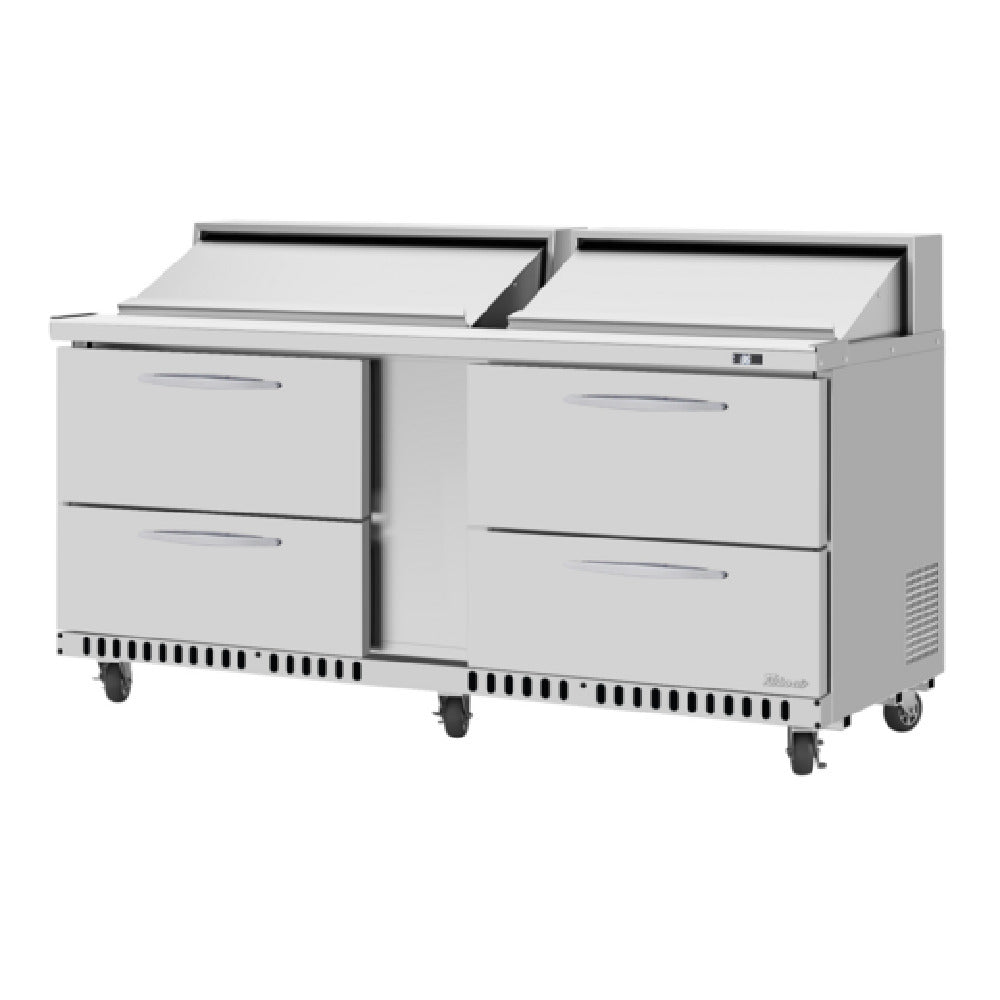 Turbo Air PST-72-D4-FB-N PRO Series Mega Top Sandwich/Salad Prep Table Front Breathing Airflow