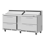 Turbo Air PST-72-D4-FB-N PRO Series Mega Top Sandwich/Salad Prep Table Front Breathing Airflow