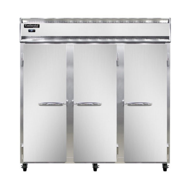 Continental Refrigerator 3RNSSPT-SD-GD Refrigerator 72 Cu. Ft. Capacity Pass-thru
