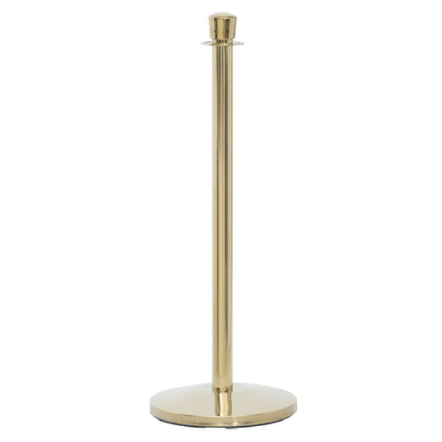 Hubert 51582 - Rope Guidance Base & Post, Includes: (1) 38-1/4"H Post & (1) 14" Dia. Tapered Concrete Base With Protective Rubber Floor Guards
