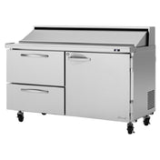 Turbo Air PST-60-D2R(L)-N PRO Series Sandwich/Salad Unit Two-section Rear Mount Self-contained Compressor