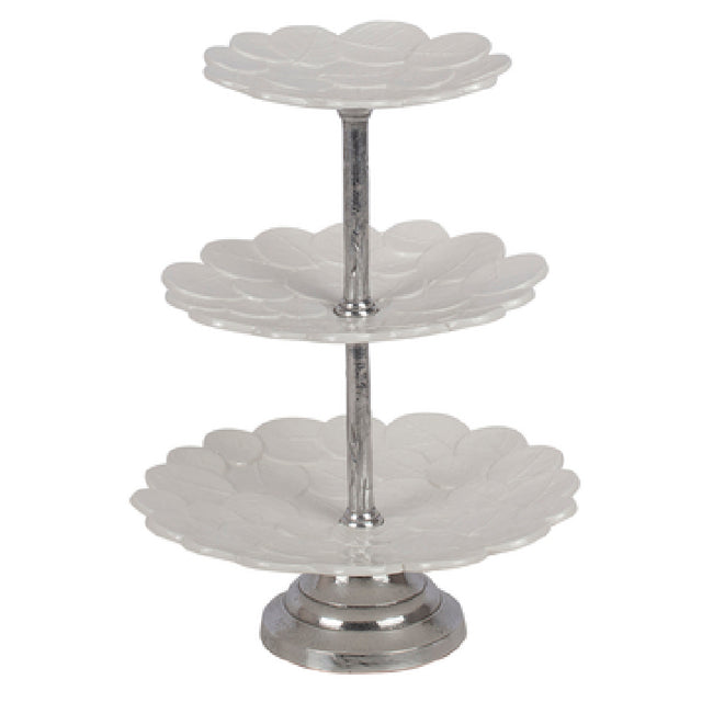 Bon Chef 80171WHTM Cake Stand 3-tier 16"H