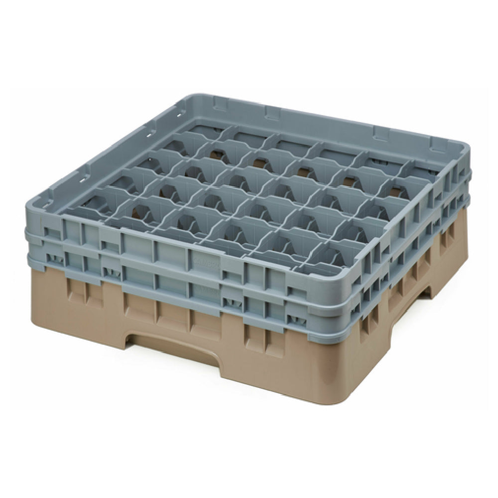 Cambro 36S434184 Camrack® Glass Rack With (2) Soft Gray Extenders Full Size