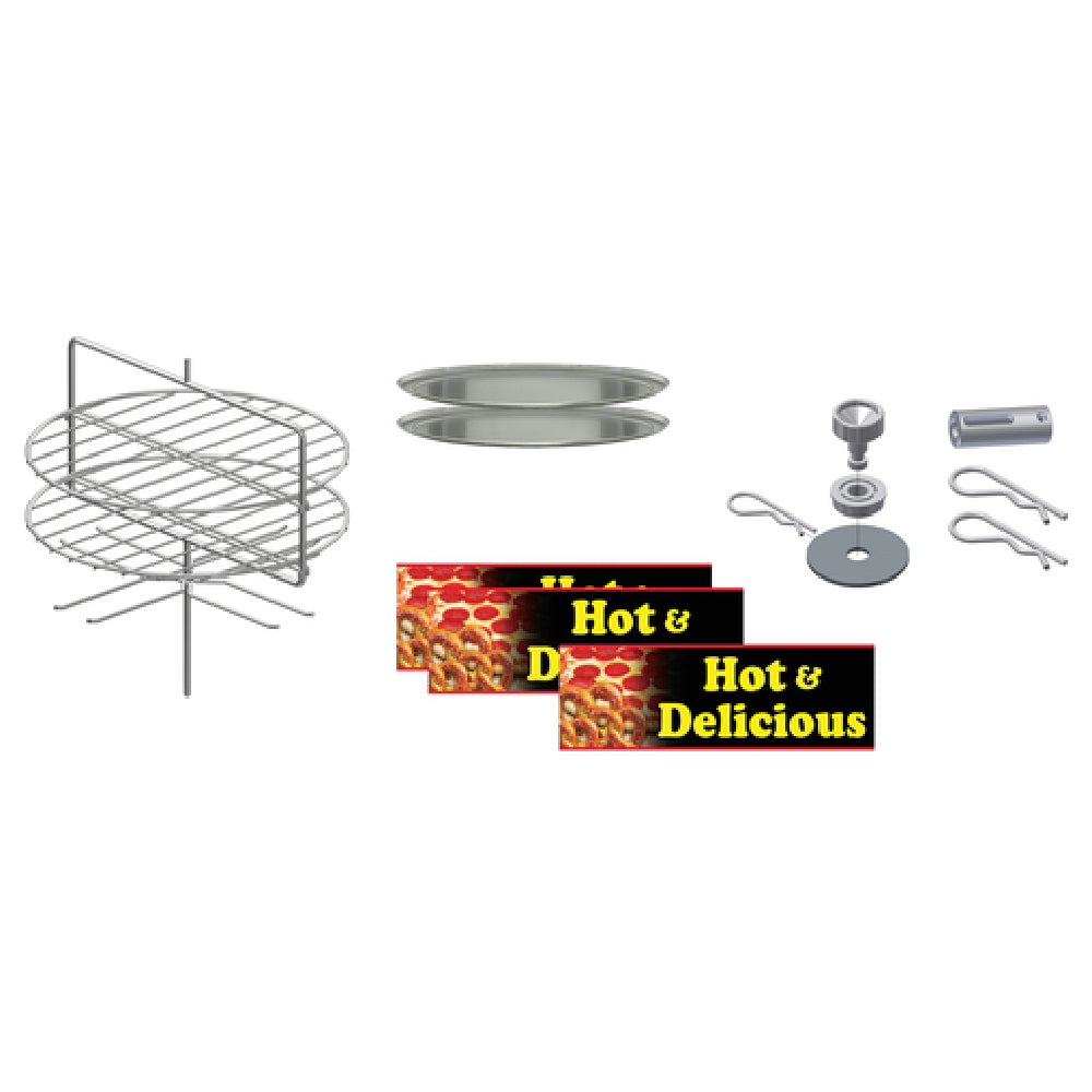 Gold Medal 5553-005 - Combo Cabinet Kit, Small Rotisserie, (2) 15" Pizza Pans