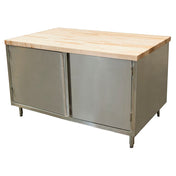 BK Resources CMT-3648H Chef Table Cabinet Base With Hinged Doors 48"W X 36"D X 34-3/4"H Overall Size