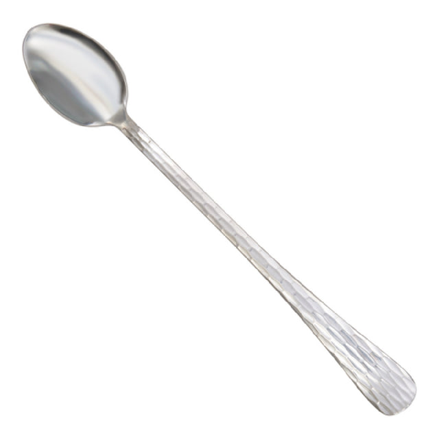 Winco 0023-02 Caspian Iced Tea Spoon 18/0 Stainless Steel Hammered Finish