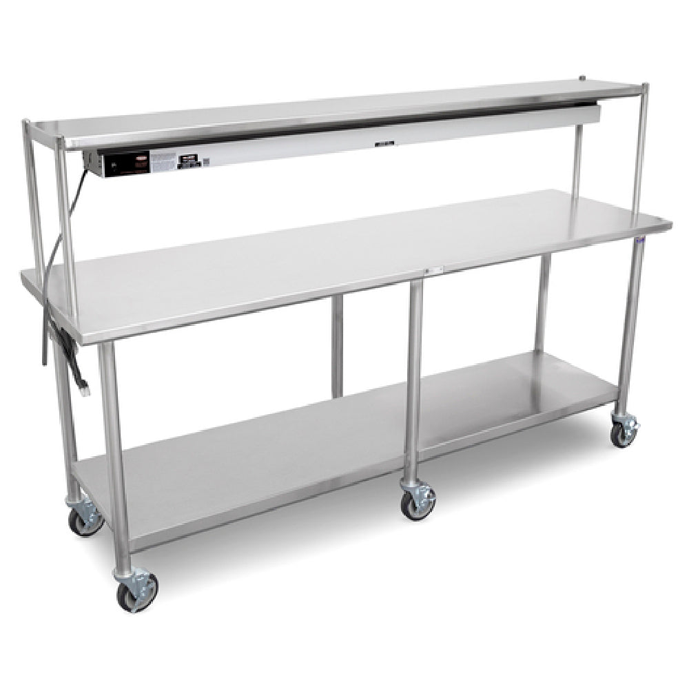 John Boos ET6-2484SSW-X Expediting Table 84"W X 24"D 16/300 Stainless Steel Flat Top
