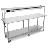 John Boos ET6-2484SSW-X Expediting Table 84"W X 24"D 16/300 Stainless Steel Flat Top