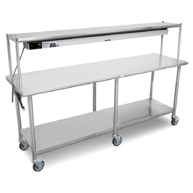 John Boos ET6-2484SSW-X Expediting Table 84"W X 24"D 16/300 Stainless Steel Flat Top