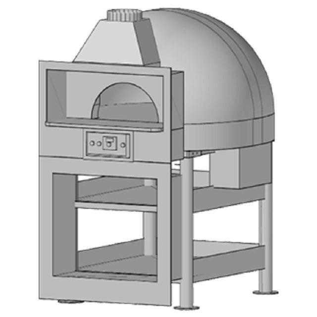 Marra Forni EF110W Facade Wood Fired Oven Enclosed 35.43" Dia. Interior Brick Deck