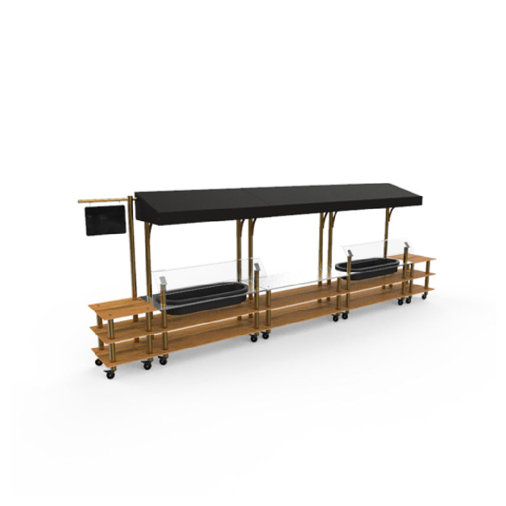 Steelite MGCMLA08BBBW - Pro Fish Market Station, 130.0" X 29.5" X 96.0", Modular