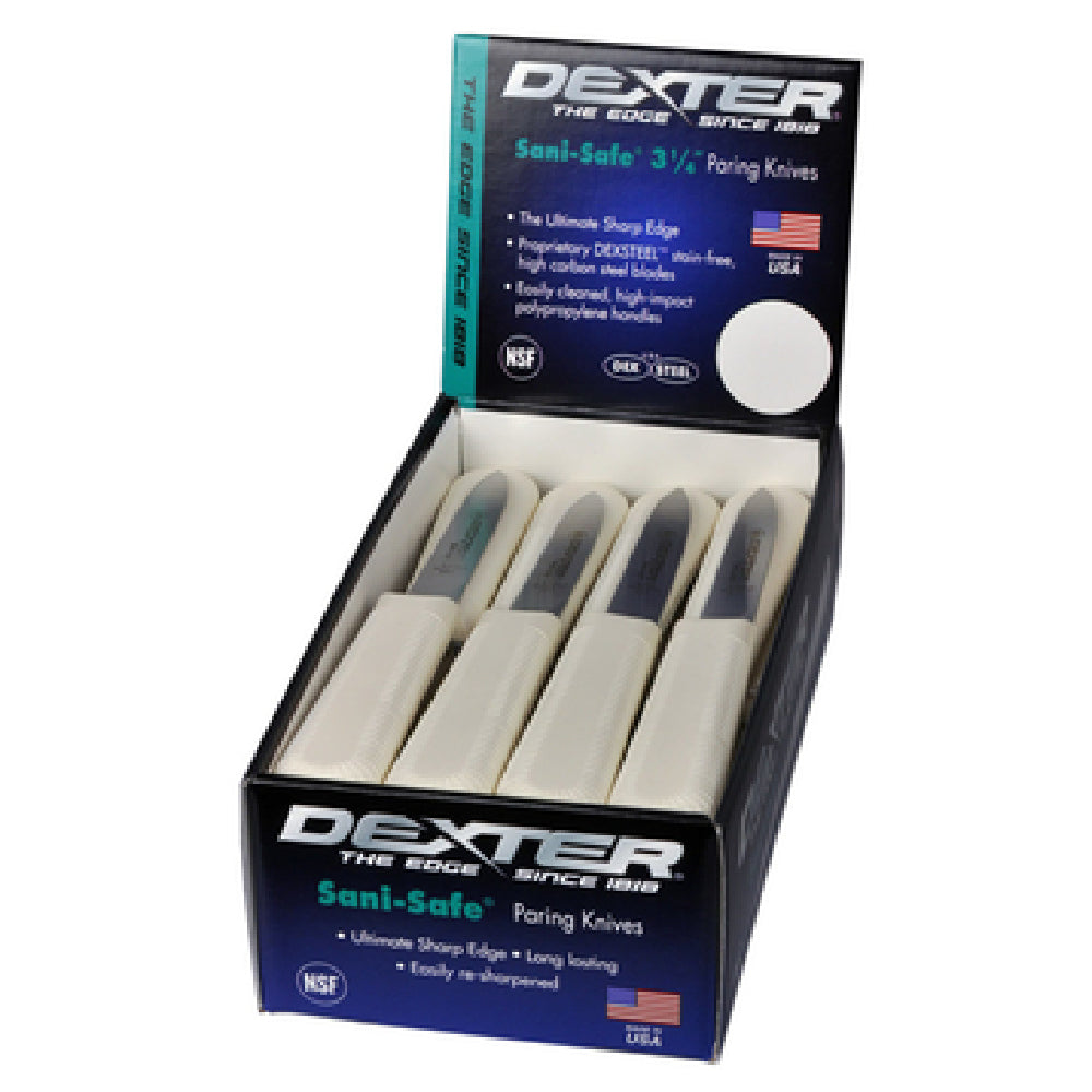 Dexter Russell S104-24T Sani-Safe® (15323T) Paring Knives 3-1/4" In Display Box