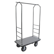 Central Specialties 2000BK-010-GRY Easy Mover™ Bellman's Cart 43"W X 23"D X 72-1/2"H 1" Tubular Chrome Frame