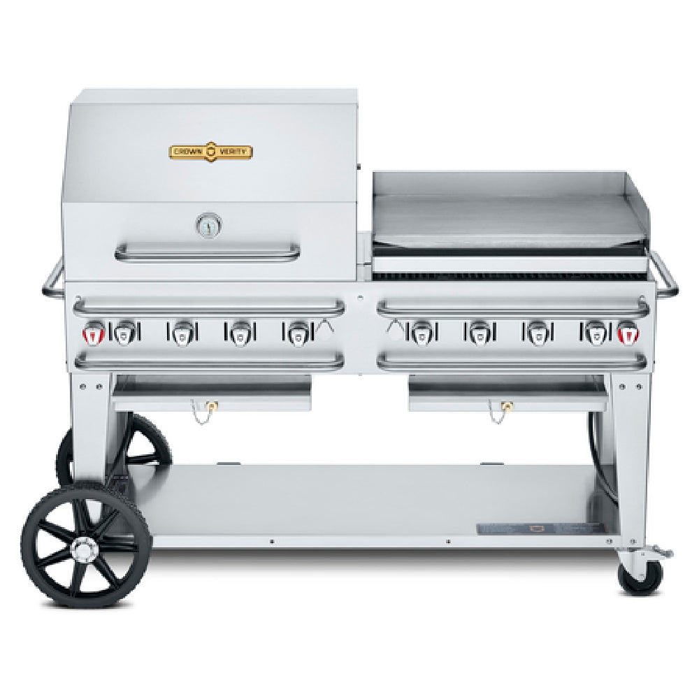 Crown Verity CV-RCB-60RGP-SI50/101 Pro Series Grill LP Gas 69"L X 28"D