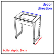 BauscherHepp VE-51049 Venta® Buffet Table With Ice Well The Opening Can Be Closed With Insert Panel