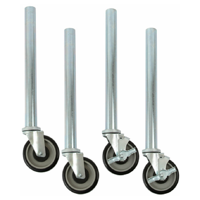Royal ROY WT GLC 4 - Leg/Caster Kit, (4) 1-5/8" OD Legs With 5" Casters (2 With Brakes)