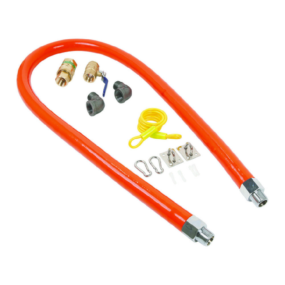 Hubert 184048 - Kratos Mobile Gas Connector Hose Kit, 3/4" Dia. X 24" L, 360° Fittings