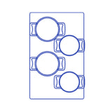 TableCraft Products CW1024BRS - Hot Food Template, 13-1/2" X 21-5/8" (fits Well Size: 11-7/8" X 19-7/8")