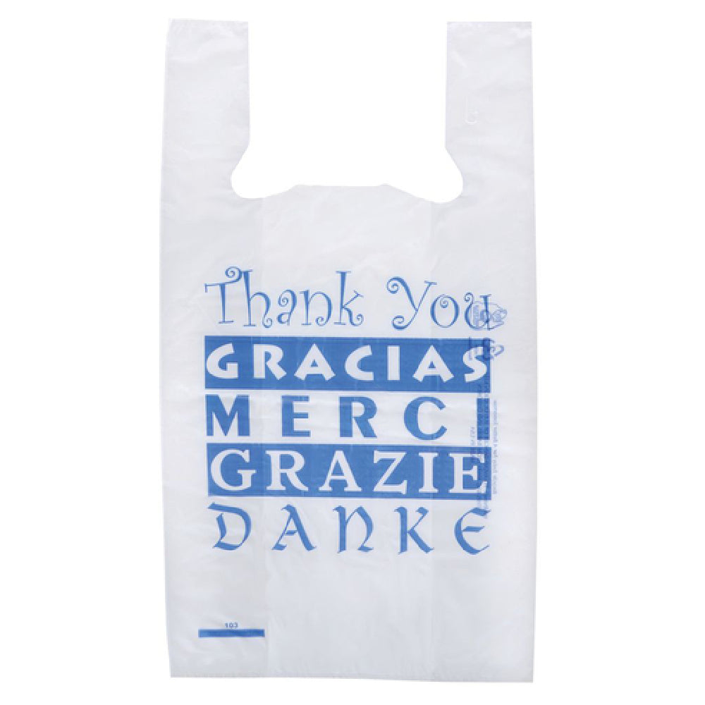 Hubert 57293 - T-Shirt Bags, "thank You" (in 5 Languages), 11-1/2" X 6-1/2" X 21"
