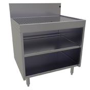 Glastender DBCB-30-LD Underbar Drainboard Open Front Cabinet Base 30"W X 24"D