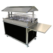 Cadco CBC-GG-4-L6 MobileServ® Deluxe Grab & Go Merchandising Cart 2-sided Grab & Go Shelf On Top
