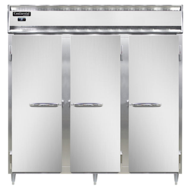 Continental Refrigerator D3RFFN Designer Line Refrigerator/Freezer Reach-in Three-section