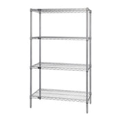 Quantum WR86-3036S Wire Shelving Starter Kit 36"W X 30"D X 86"H 600 800 Lb. Capacity