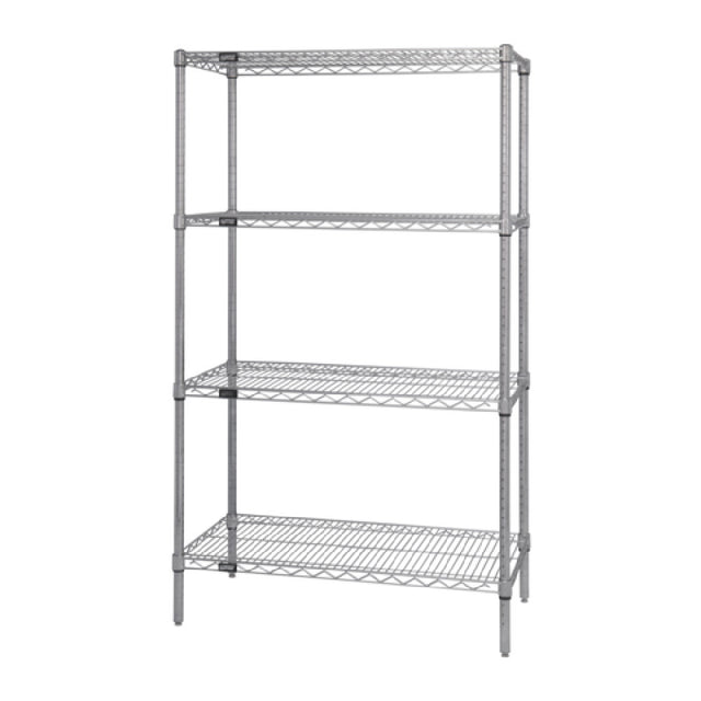 Quantum WR54-2442C Wire Shelving Starter Kit 42"W X 24"D X 54"H 600 800 Lb. Capacity