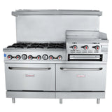 Empura EGR60-GS24_LP - Double Base Gas Range, Liquid Propane, 60"W X 32-5/8"D X 60-1/8"H