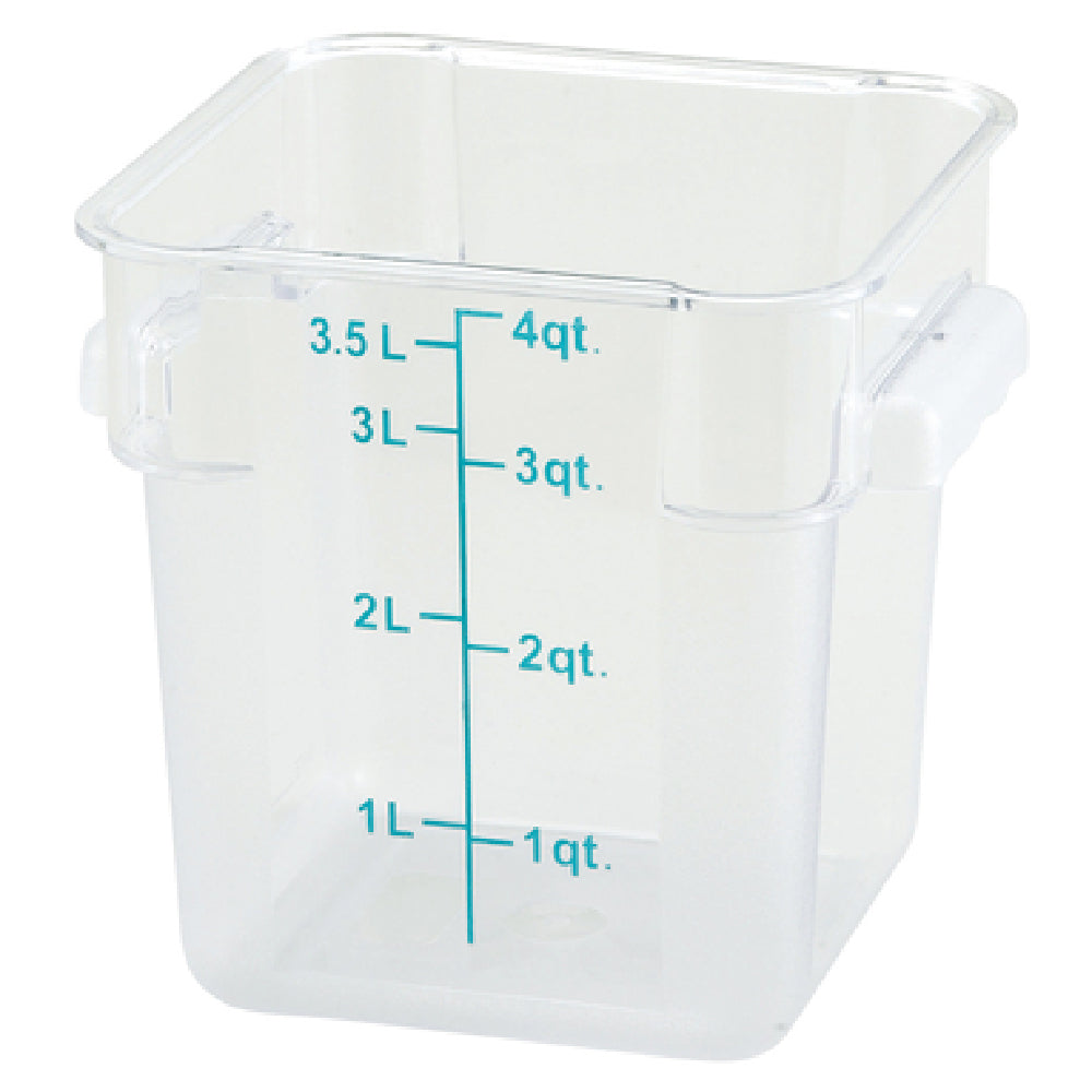 Winco PCSC-4C Storage Container 4 Qt. 7-1/8" X 8-5/8" X 7-1/4"H