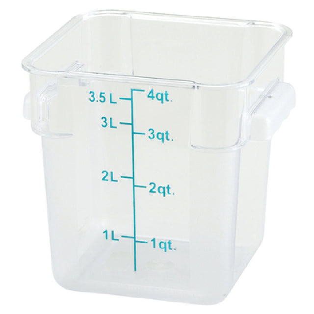 Winco PCSC-4C Storage Container 4 Qt. 7-1/8" X 8-5/8" X 7-1/4"H