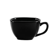 CAC China KC-1-BLK Color Arts Coffee Cup 8 Oz. 3-3/4"L X 3-3/4"W X 2-1/2"H