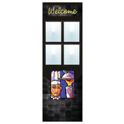Hubert 94067 - Menu Board, 8-pocket, Floor Stand