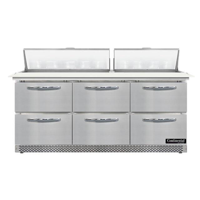 Continental Refrigerator SW72N18C-FB-D Sandwich Unit Front Breather 72"W