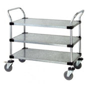 Quantum WRC-1836-3G Utility Cart 36"W X 18"D X 37-1/2"H (3) Galvanized Solid Shelves