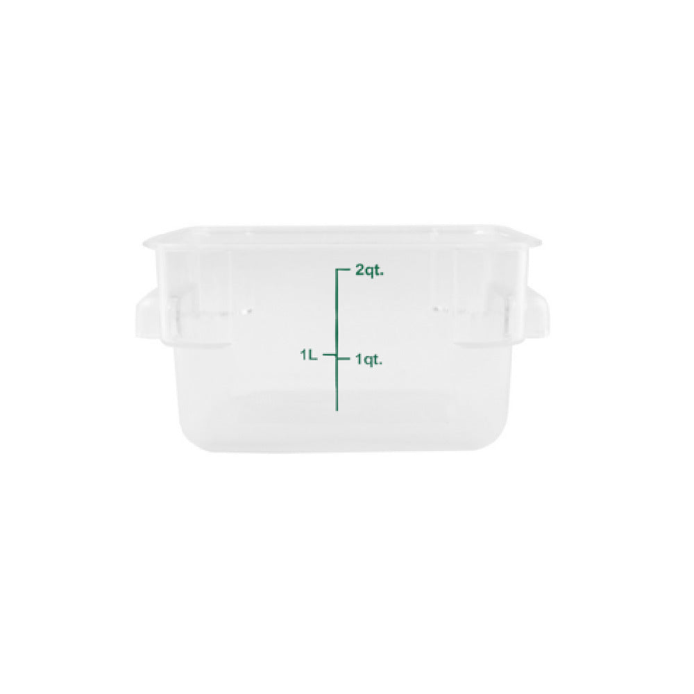 CAC China FS1P-SQ2C Food Storage Container 2 Qt. Square