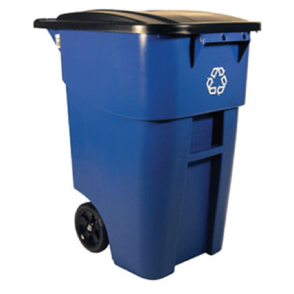 Rubbermaid FG9W2773BLUE BRUTE® Recycling Roll-Out Container 50 Gallon 28-1/2"L X 23-2/5"W X 36-1/2"H