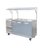 New Age Industrial 54238 Dish Zone Mobile Bussing Station Aluminum Indoor/outdoor