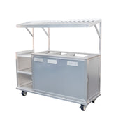 New Age Industrial 54238 Dish Zone Mobile Bussing Station Aluminum Indoor/outdoor
