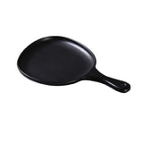 Yanco MO-811BK Moderne Pan Plate 14"L X 10"W X 1-1/4"H Organic Shaped