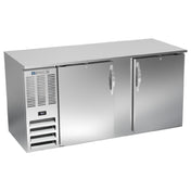 Beverage Air BB68HC-S - Refrigerated Back Bar Storage Cabinet, Two-section, 68"W X 30-3/8"D X 34"H