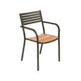 Emuamericas, Llc E267-22-82 - Segno Stacking Armchair, Outdoor/indoor, Steel Slat Pattern Back